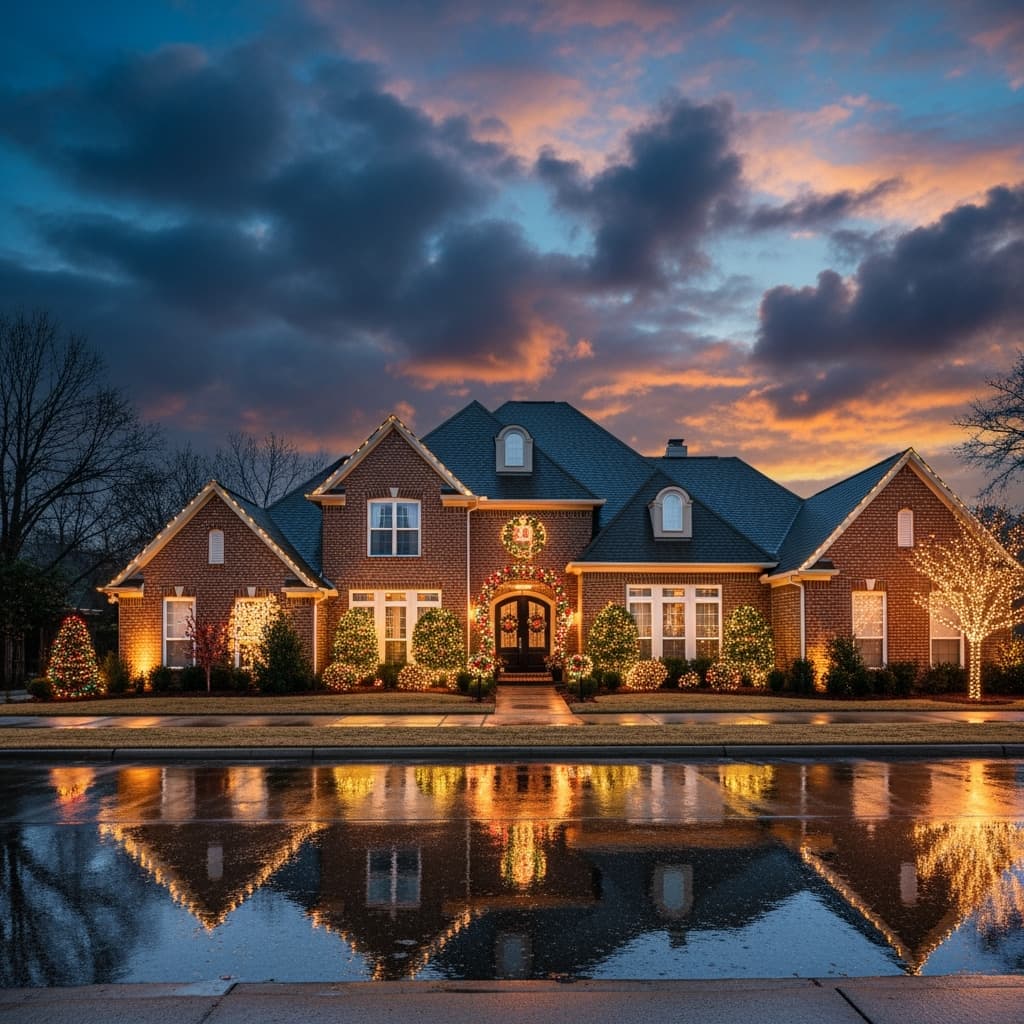 Beautiful home with lights
